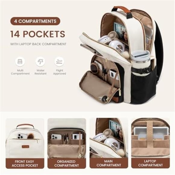 Women\'s Laptop Backpack with Pouch Pocket main image 5